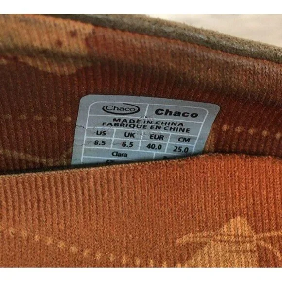 CHACO CLARA Tan Nubuck Flats Slip On Shoes Buckle Womens 8.5 (g1f) - Picture 10 of 10